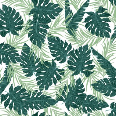Soyut tropikal bitkilerin kusursuz desenleri,