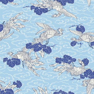 Asya 'daki Anka kuşunun kusursuz deseni.,