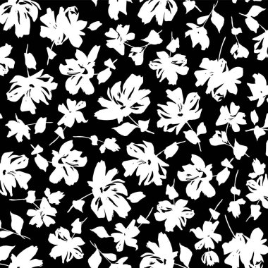 Soyut çiçek deseni tekstil tasarımı için mükemmel.,