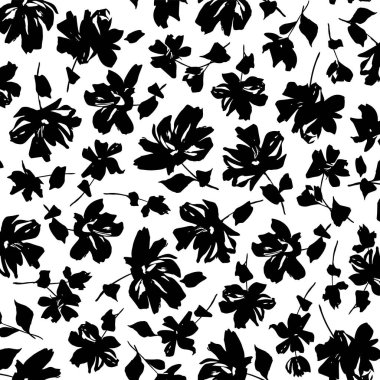 Soyut çiçek deseni tekstil tasarımı için mükemmel.,