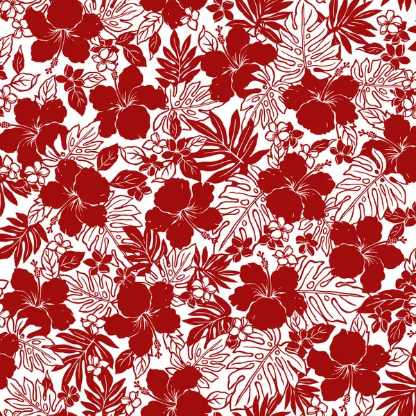 Güzel tropikal çiçekler kusursuz desen,