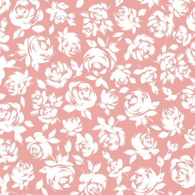 Soyut ve sevimli gül pürüzsüz desen,