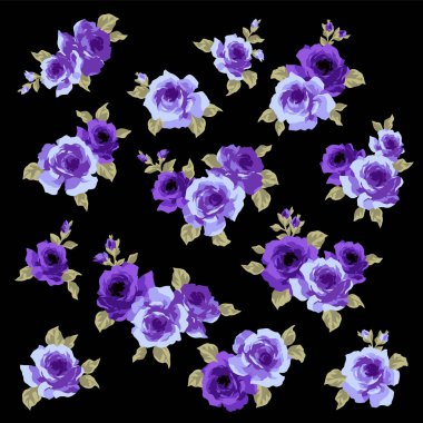 Soyut ve sevimli gül malzemesi koleksiyonu,