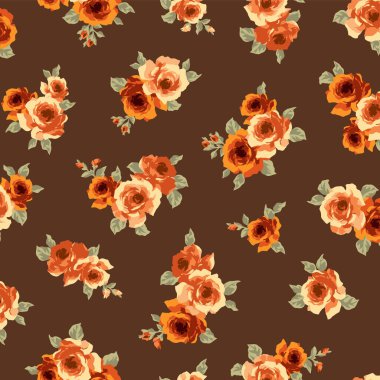 Soyut ve sevimli gül pürüzsüz desen,