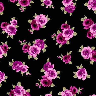 Soyut ve sevimli gül pürüzsüz desen,