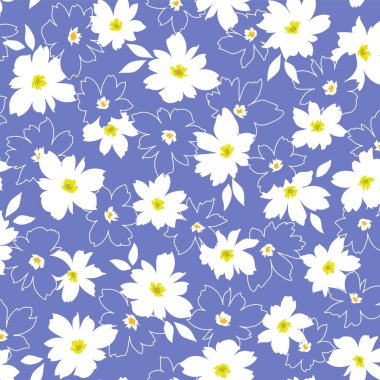 Güzel çiçek deseni tekstil tasarımı için mükemmel.,