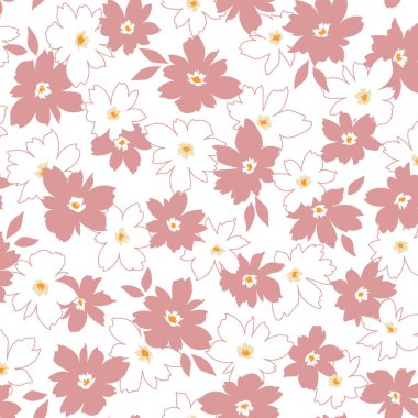 Güzel çiçek deseni tekstil tasarımı için mükemmel.,