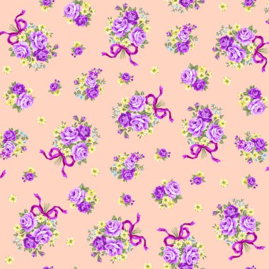 Tekstil tasarımı için mükemmel gül deseni,