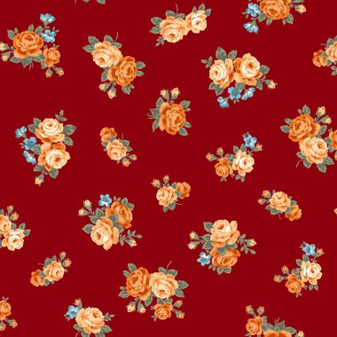 Tekstil tasarımı için mükemmel gül deseni,