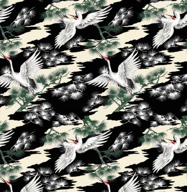 Turna deseni Japon resim tekniklerini kullanarak çizilmiş.,