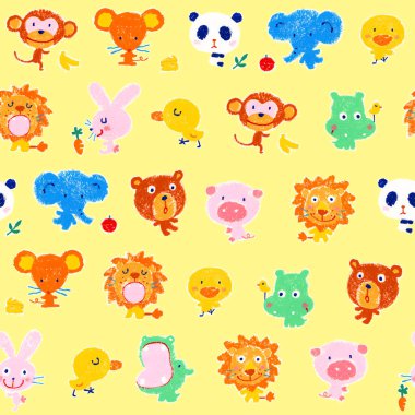 Tekstil desenli el yapımı etkileyici hayvanlar.,