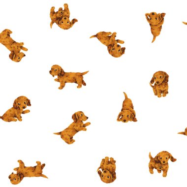 El çizimi köpekler pürüzsüz desen,