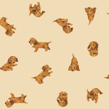 El çizimi köpekler pürüzsüz desen,