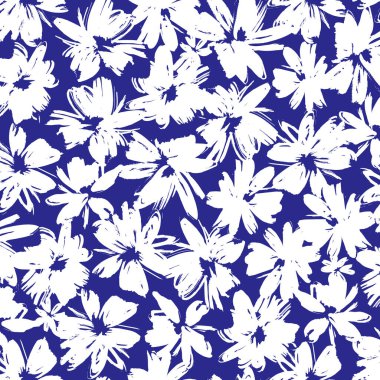 Soyut çiçek deseni tekstil tasarımı için mükemmel.,