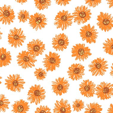 Soyut çiçek deseni tekstil tasarımı için mükemmel.,