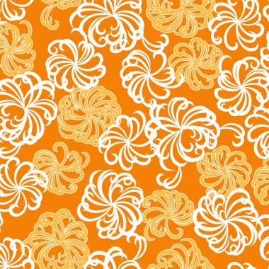 Soyut çiçek deseni tekstil tasarımı için mükemmel.,