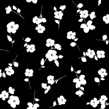 Soyut çiçek deseni tekstil tasarımı için mükemmel.,