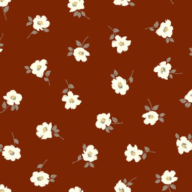 Güzel çiçek deseni tekstil tasarımı için mükemmel.,