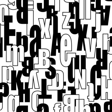 Arkaplan olarak kullanılabilecek yazı tipleri kullanarak bir kalıp oluşturuldu.,