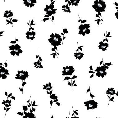 Tekstil deseni için uygun sevimli çiçek deseni,