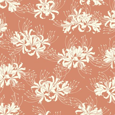 Güzel Japon tarzı çiçek deseni tekstil için mükemmel.,