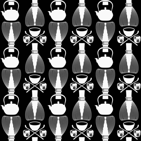 Patterns of tools used in Japanese tea ceremony,
