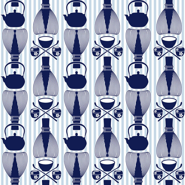 Patterns of tools used in Japanese tea ceremony,
