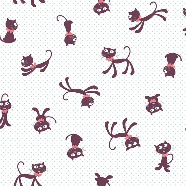 Basit ve sevimli kedi pürüzsüz desen,