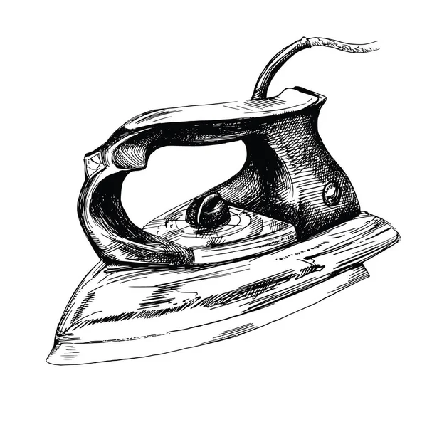 Drawing Old Iron Vector Illustration 로열티 프리 스톡 일러스트레이션