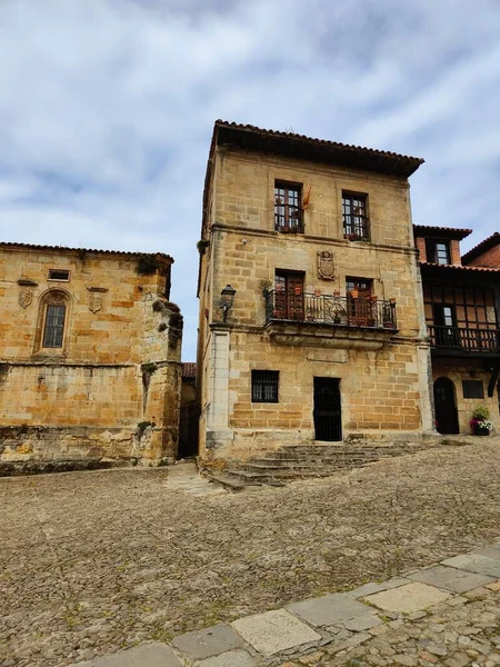 Pueblo Ortaçağ Cantabria Espaa — Stok fotoğraf