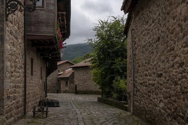 Maisons Pierre Rues Étroites Dans Village Montagne Dans Nord Espagne — Photo