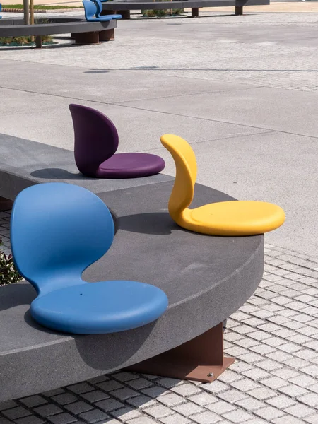 Sitting Style: Colorful Chairs in Bilbaos Urban Landscape