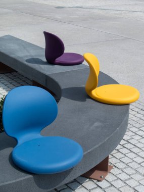 Sitting Style: Colorful Chairs in Bilbaos Urban Landscape