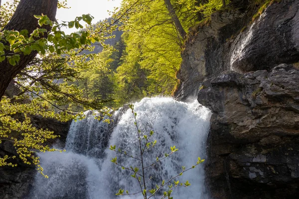 Waterfall Wonderland Ordesas Cascading Beauty Serenity Majesty Unite — 스톡 사진