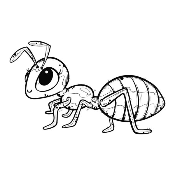 Ruční Kreslení Karikatura Hmyzu — Stockový vektor