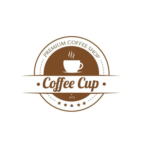 Logotipo Café Design Emblema Ícone Rótulo — Vetor de Stock