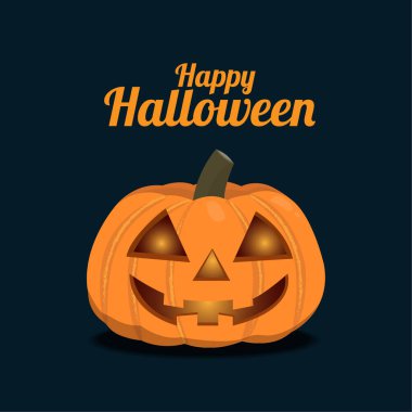 Cadılar Bayramı balkabağını selamlıyor. Mutlu tatil vektör kartları.