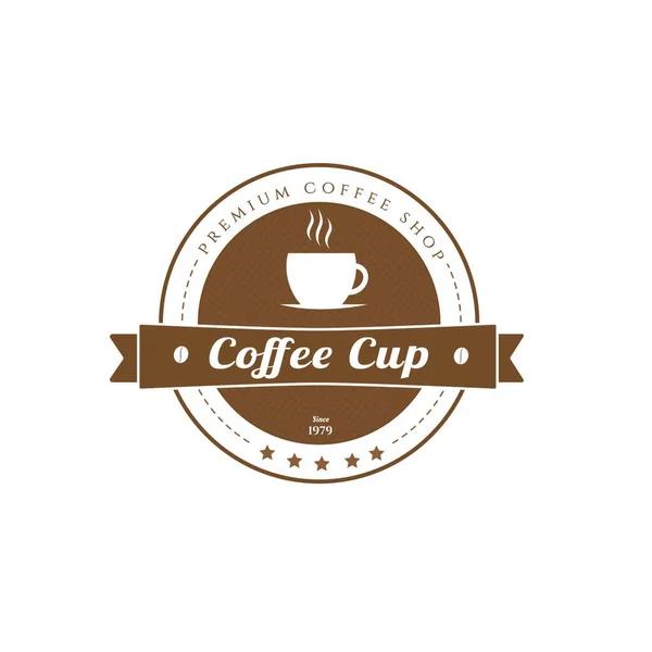 Café Logotipo Modelo Vetor Ilustração — Vetor de Stock