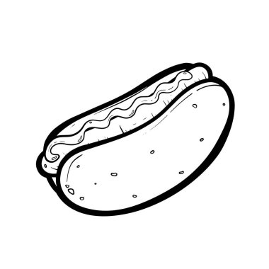 doodle food on white background