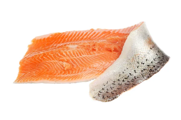 Fresh Sea Trout Fillet Isolated White Background — Stock Photo, Image