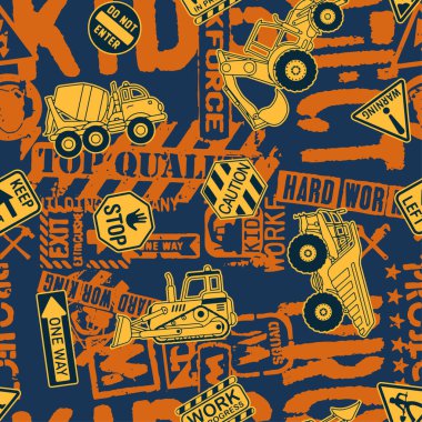 Çalışmalar devam ediyor. Çocuklar çocuk için şirket vektörsüz desenli parmak izleri oluşturuyor. Çocuklar kumaştan pijama giyiyorlar.