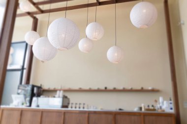 Kahve dükkanı dekorasyonu, stok fotoğrafı.