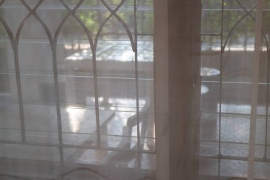 Kafe ya da kafe, ahşap iç mekan, stok fotoğrafı.