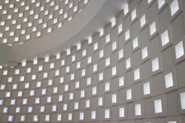 Beyaz boş beton duvar, stok fotoğrafı.