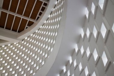 Beyaz boş beton duvar, stok fotoğrafı.