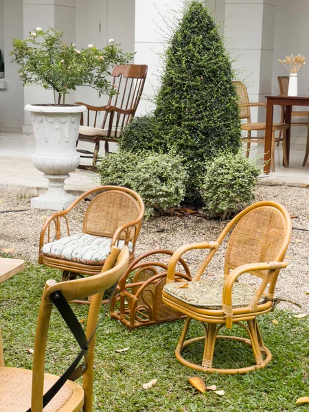 Home outdoor furniture vintage style, stock photo
