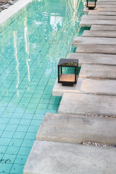 Mozaika Zelené Průhledné Vodě Dně Bazénu Stock Fotografie — Stock fotografie