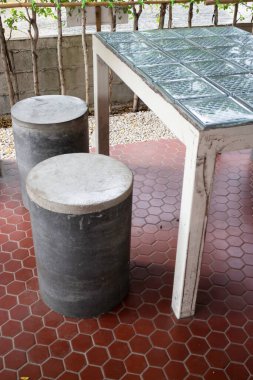 Dış tasarım bahçe unsuru vintage tarzı, stok fotoğrafı