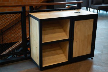 Eski moda bir espresso barı, stok fotoğrafı.