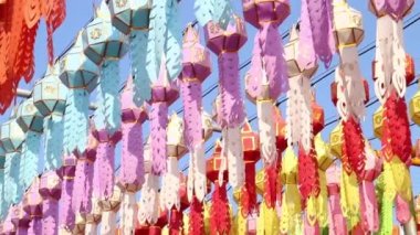 Yee Peng Fener Festivali 'nde çok güzel renkli fenerler.